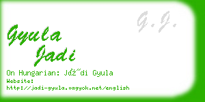 gyula jadi business card